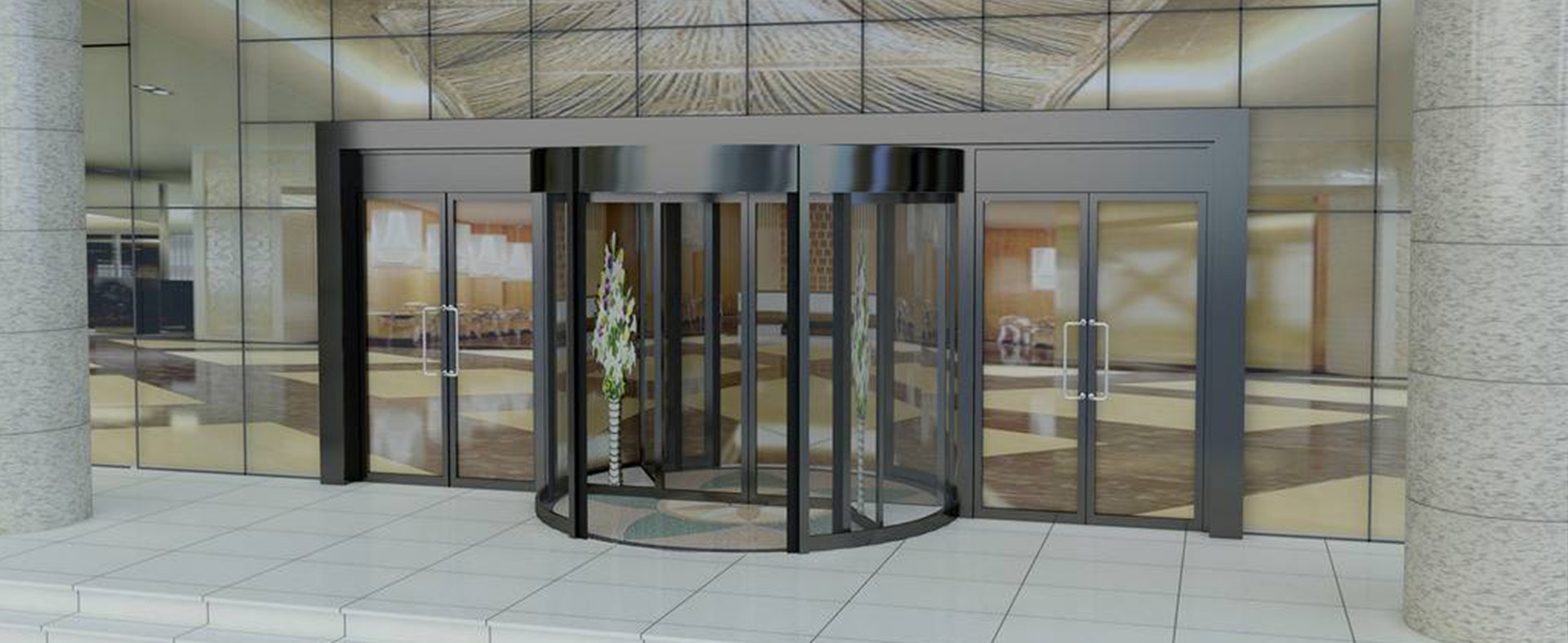 酒店大門設(shè)計(jì)為什么偏愛旋轉(zhuǎn)門？